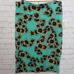 REPOSH Lularoe XL Cassie skirt sunflowers NWT